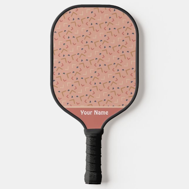 Beautiful Fitness Pattern Pro Pickleball Paddle (Rückseite)