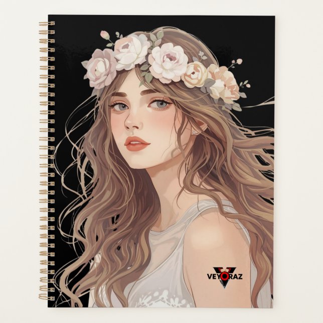 Beautiful Floral Anime Girl – Soft Pastel Aesthe (Devant)