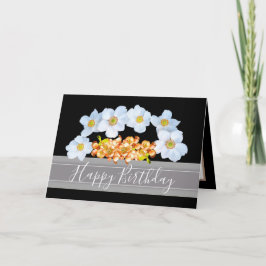 Beautiful Floral Bouquet Anemones Quince Geburtsta Karte