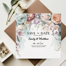 Beautiful Floral Bouquet Designer Save the Date