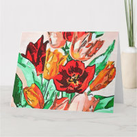 Beautiful Floral Bouquet Tulips Kontur