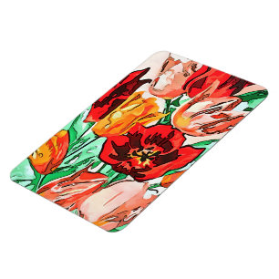 Beautiful Floral Bouquet Tulips Kontur Magnet
