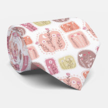 Beautiful Floral Butterfly Garden Neck Tie
