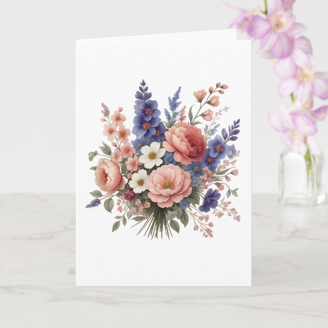 Beautiful Floral Mother’s Day Card With Love Karte (Orchidee)