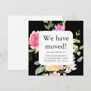 Beautiful Floral Moving Ankündigung Neue Adresse