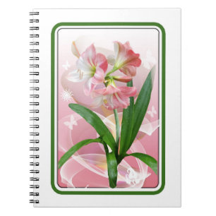 Beautiful Floral Themed Amaryllis Notizblock