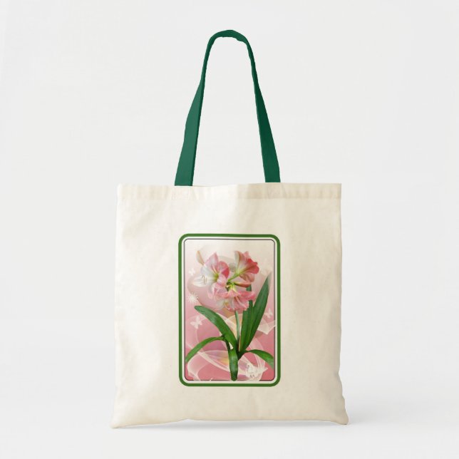 Beautiful Floral Themed Amaryllis Tragetasche (Vorne)