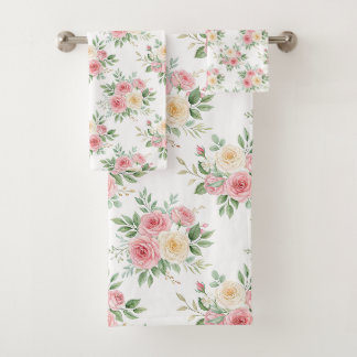 Beautiful Flowers in Pastel Color on White
