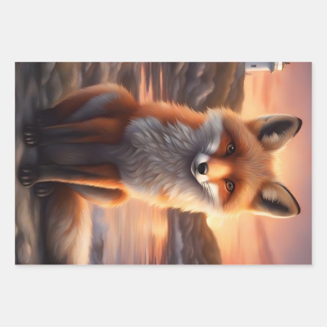 Beautiful Fox Geschenkpapier Set (Vorderseite)
