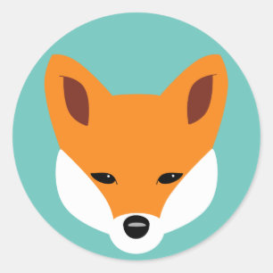 Beautiful Fox Runder Aufkleber