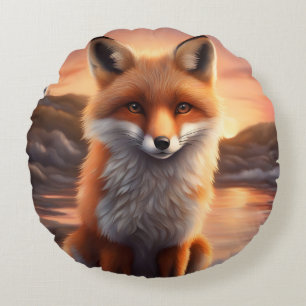 Beautiful Fox Rundes Kissen
