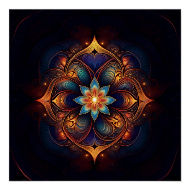 Beautiful Fractal Lily Poster (Vorderseite)