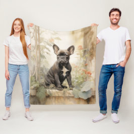Beautiful Frenchie Fleecedecke