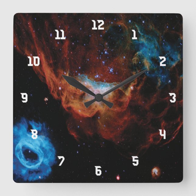 Beautiful Galaxy Quadratische Wanduhr (Vorderseite)