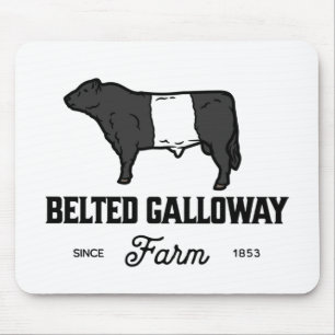 Beautiful Galloway Kuh rund Abzeichen oder Design Mousepad