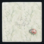 Beautiful Garden Ladybug Steinuntersetzer<br><div class="desc">Beautiful Garden Ladybug</div>