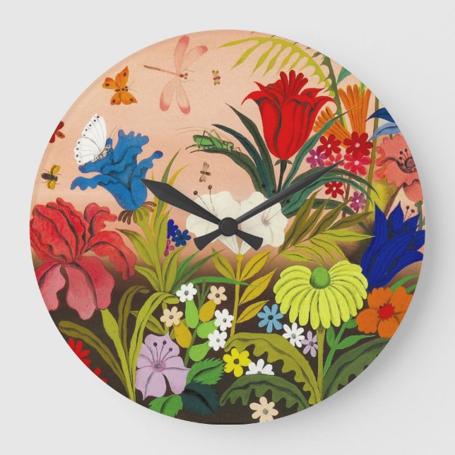 Beautiful Garden Wall Clock Große Wanduhr (Vorderseite)
