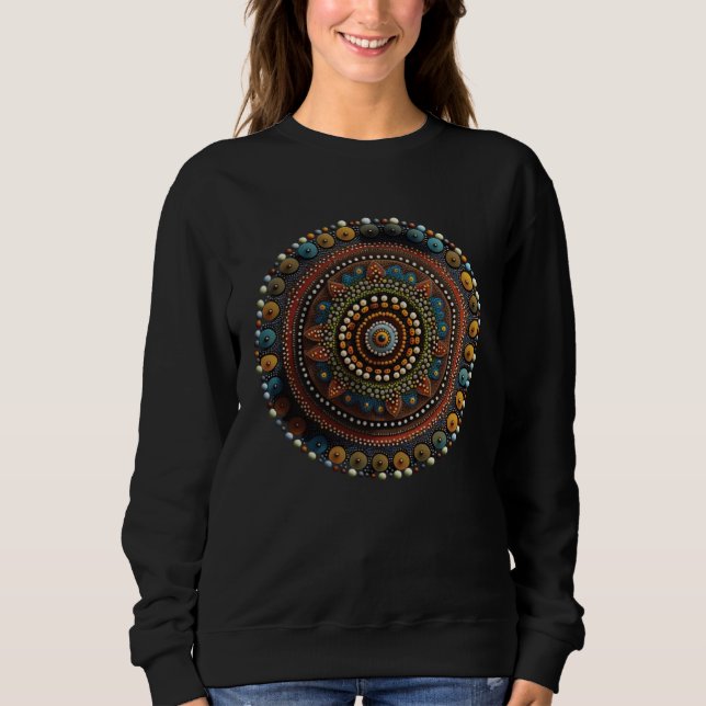 Beautiful Geometric Dot Mandala  1 Sweatshirt (Vorderseite)