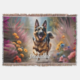 Beautiful German Shepherd Dog Decke