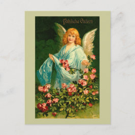 Beautiful German Vintage Easter Angel Feiertagspostkarte