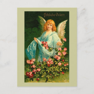 Beautiful German Vintage Easter Angel Feiertagspostkarte