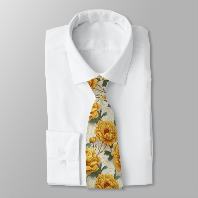 Beautiful Gift  For Boyfriend Peonies Krawatte (Gebunden)