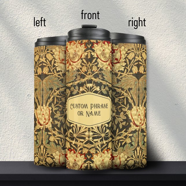 Beautiful Gold Art Nouveau Floral Damask Name Thermosbecher (Von Creator hochgeladen)