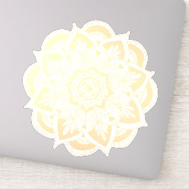 Beautiful Gold Blume Mandala Aufkleber