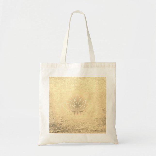 Beautiful Gold Lotus , Zen Tragetasche (Vorne)