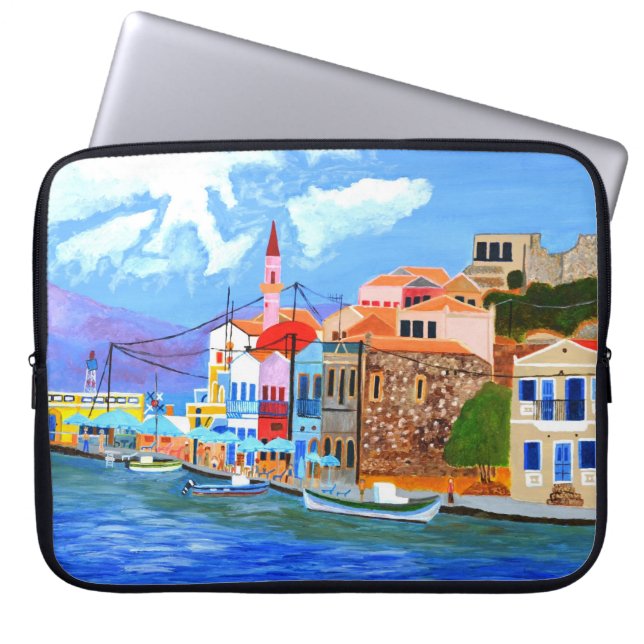 Beautiful Greece Electronics Bag Laptopschutzhülle (Vorderseite)