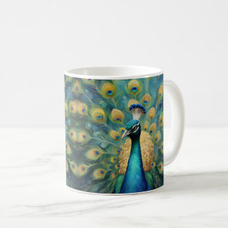 Beautiful Green and blue Peacock Kaffeetasse