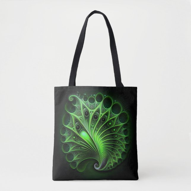 Beautiful Green Mandelbrot Tasche (Vorderseite)