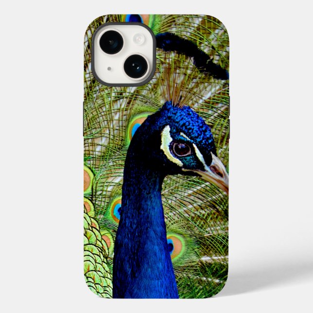 Beautiful Green Peacock Bird Hübsch Case-Mate iPhone 14 Hülle (Rückseite)