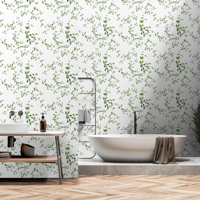 Beautiful Green Vines Tapete (Badezimmer)