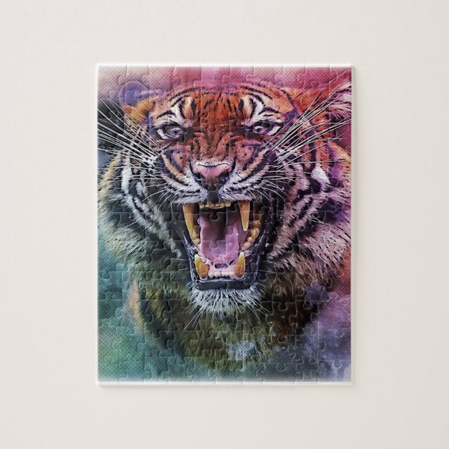 Beautiful Growling Bengalisch Tiger (Vertikal)