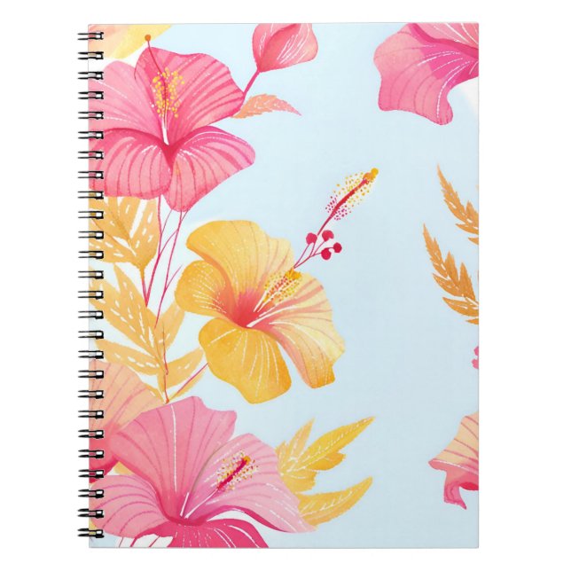 Beautiful Hibiscus | Tropical Flower Watercolor Notizblock (Vorderseite)