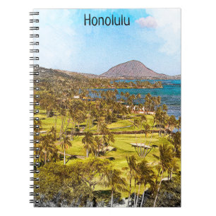 Beautiful Honolulu Oahu Landschaft Reise Notizblock