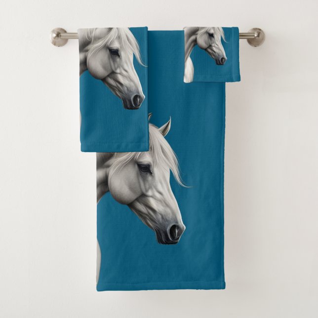 Beautiful Horse Head Badhandtuch Set (Insitu)