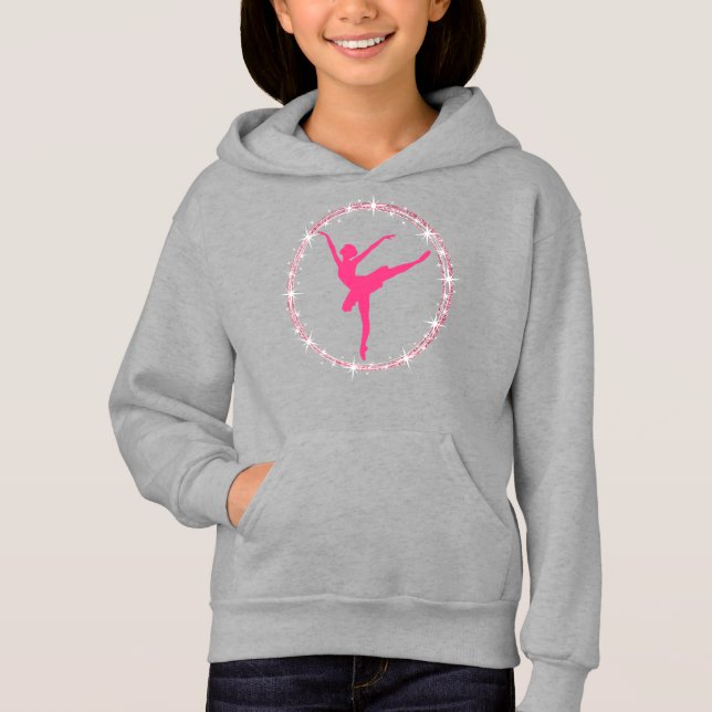 Beautiful Hot Pink Ballerina Hoodie (Vorderseite)