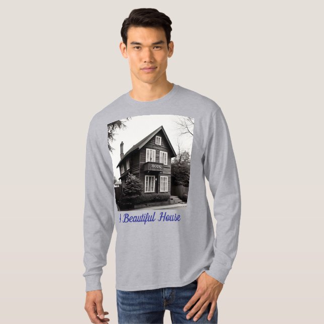 Beautiful House Design - Stilvoller Sleeve T - Shi T-Shirt (Vorne ganz)