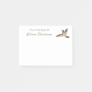 Beautiful Hummingbird Mit Monogramm Post-it Klebezettel