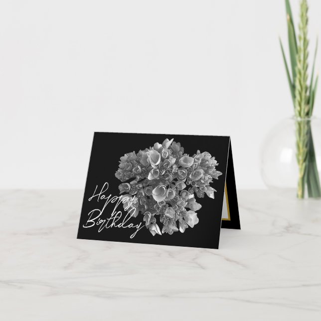 Beautiful Hydrangea Floral Bouquet Birthday Card Karte (Vorderseite)