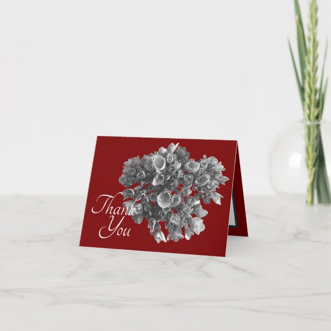 Beautiful Hydrangea Floral Bouquet Chic Thank You Karte (Vorderseite)