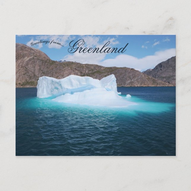 Beautiful Iceberg Aappilattoq Greenlanad Postkarte (Vorderseite)