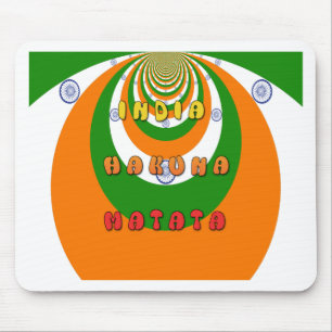 Beautiful India National Flag Colors Hakuna Matata Mousepad