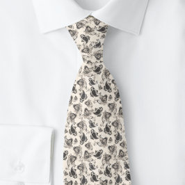 Beautiful Indian Paisley Gray Cream | Krawatte