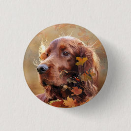 Beautiful Irish Red Setter Button