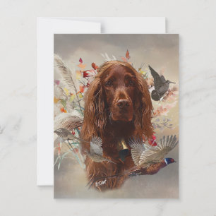 Beautiful Irish Red Setter Postkarte