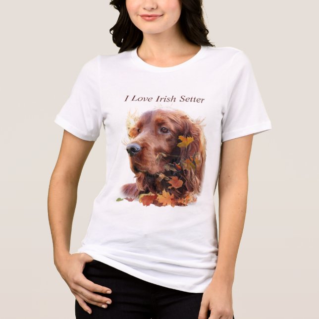 Beautiful Irish Red Setter Tri-Blend Shirt (Vorderseite)
