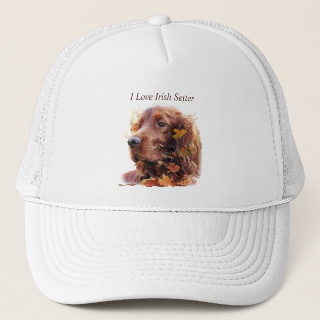 Beautiful Irish Red Setter Truckerkappe (Vorderseite)